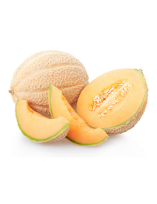 Rockmelon melon-section-and-slices-on-white-clipp-PP4PYQ8 copy